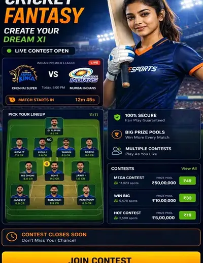 Hero11 (hero 11) fantasy cricket & matchday visual 3